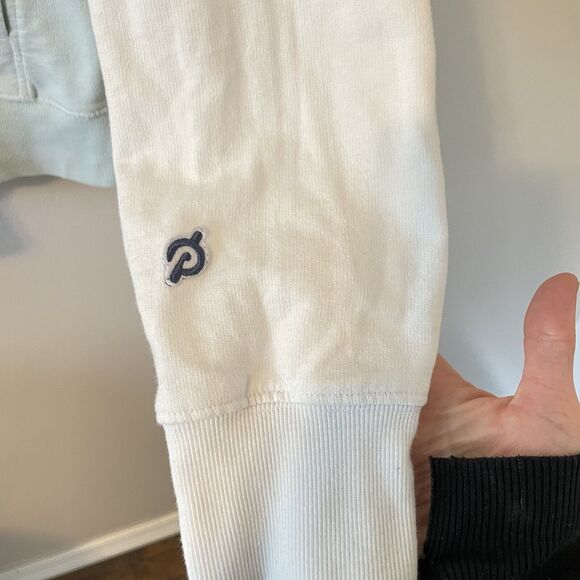 Peloton Women's Sunburst Blue Tie Dye Half Zip Pullover Hoodie Sweatshirt Sz 1X - Picture 3 of 8